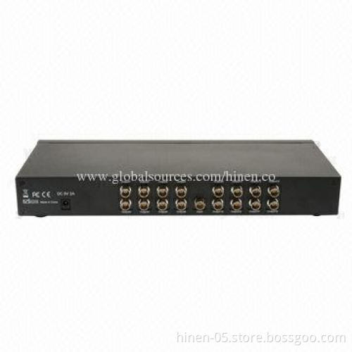 3G SDI 1*16 Splitter with Reclock, Supports Wide Range of Data Rate 270Mbps-2.97Gbps